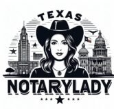 Texas Notary Lady brand seal-Certified Remote Online Texas Notary Public & Apostille Services